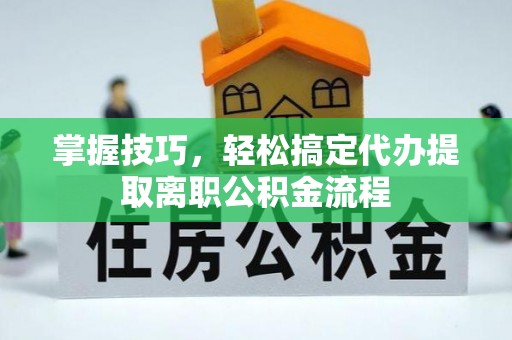 长顺掌握技巧，轻松搞定代办提取离职公积金流程