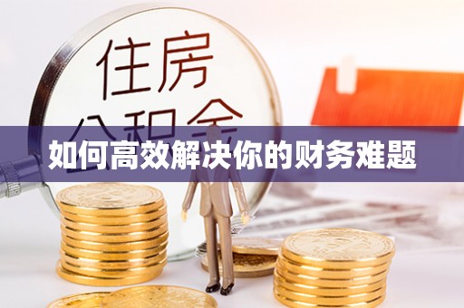 长顺如何高效解决你的财务难题